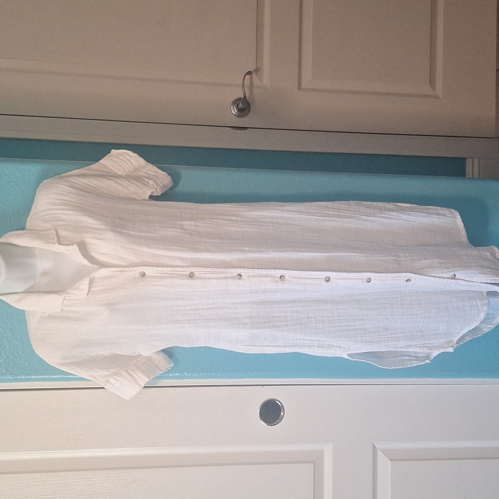ANTHROPOLOGIE WHITE Cover-up XXS